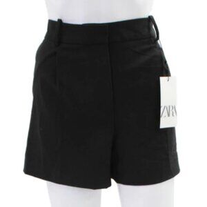 Zara Women's Black Dress High-Waist Shorts
